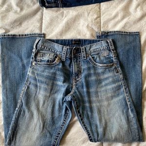Men Silver Jeans